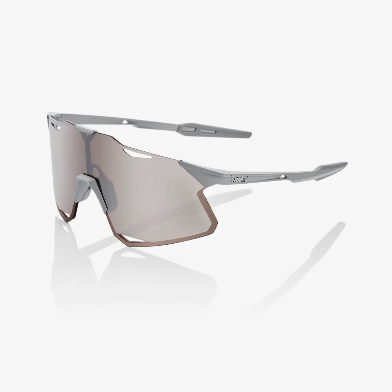 100% Hypercraft - Matte Stone Grey, HiPER® Silver Mirror Lens
