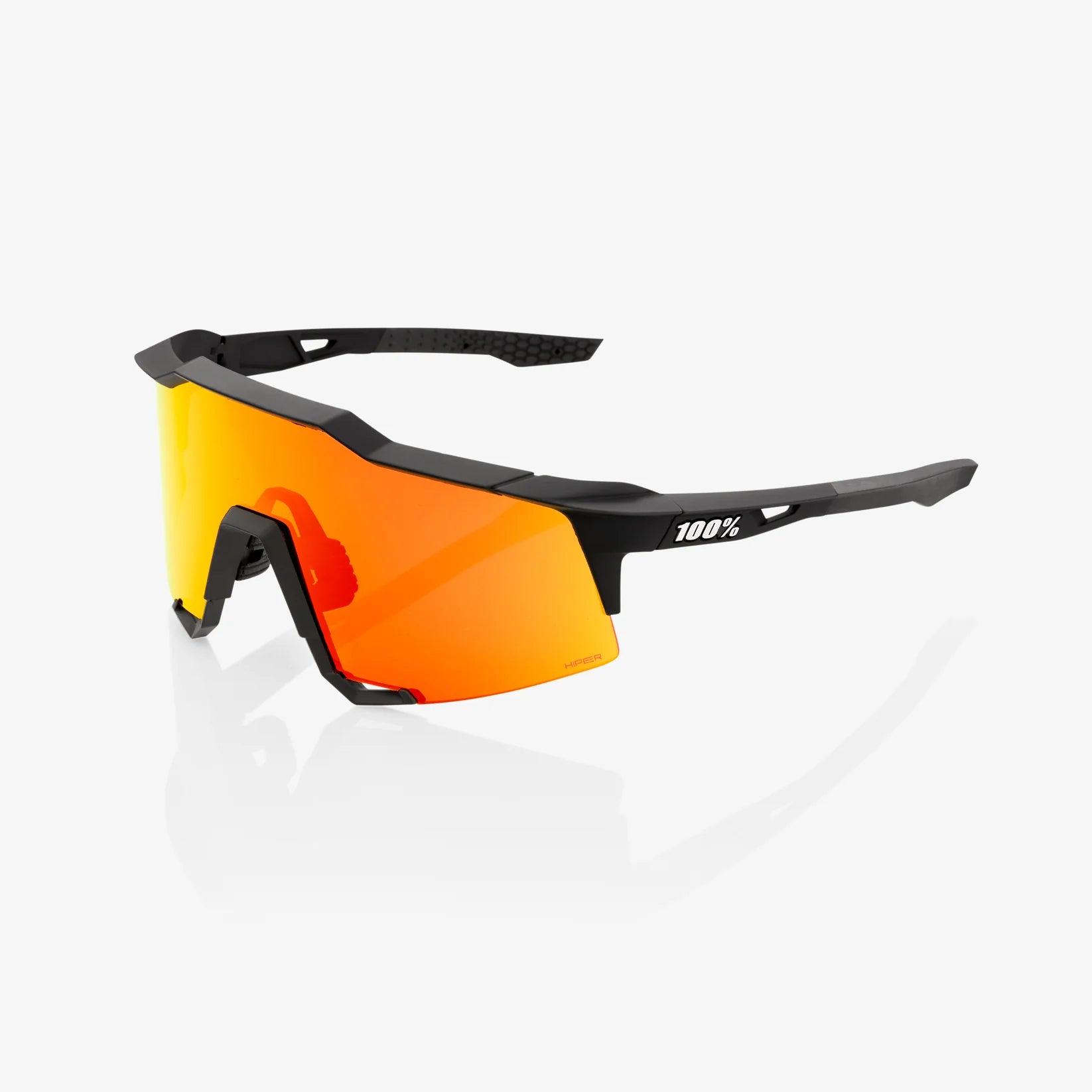 100% SpeedCraft - Soft Tact Black, HiPER® Red Multilayer Mirror Lens