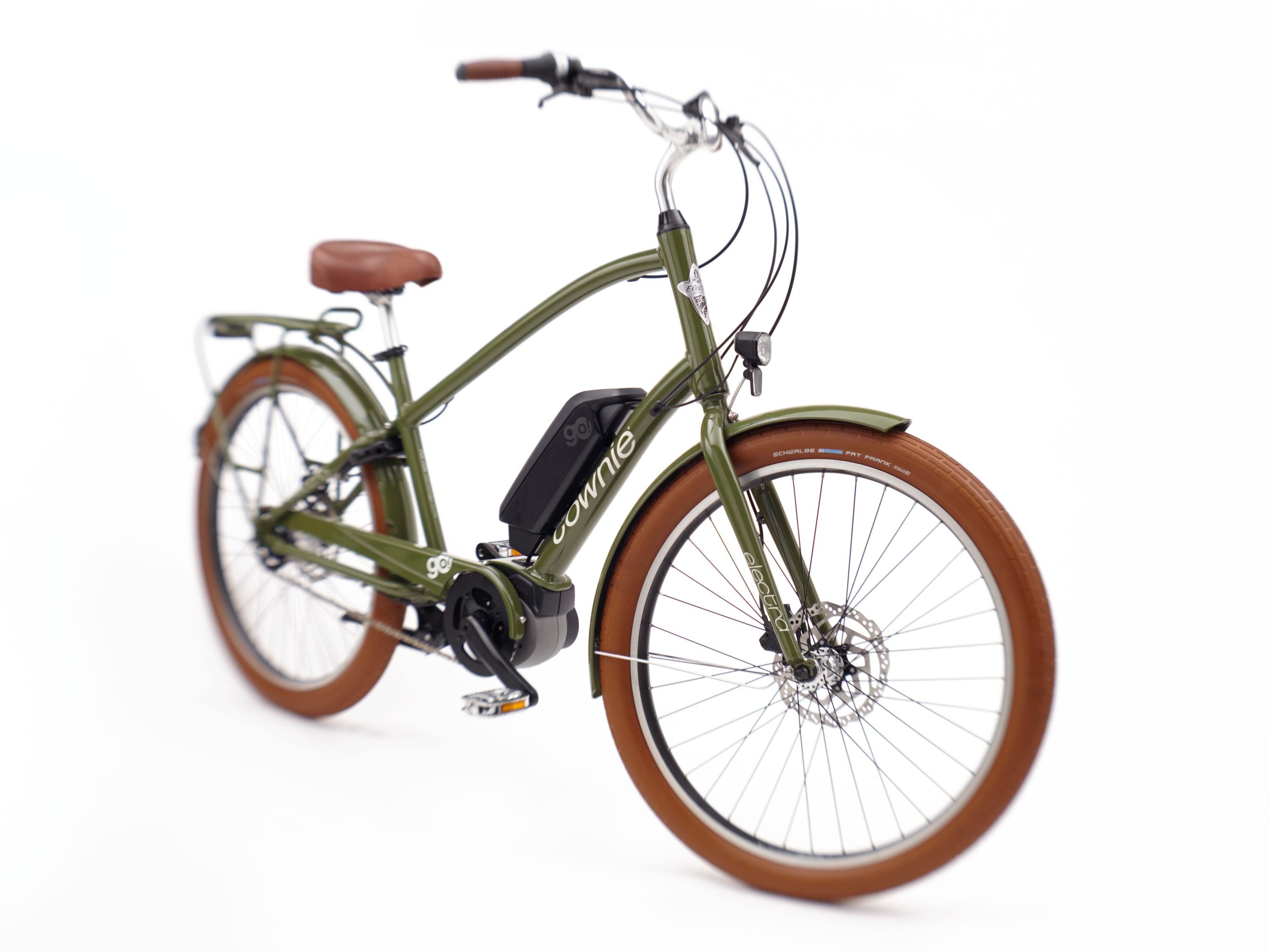 Townie Go! 5i EQ med alm. overrør - Olive