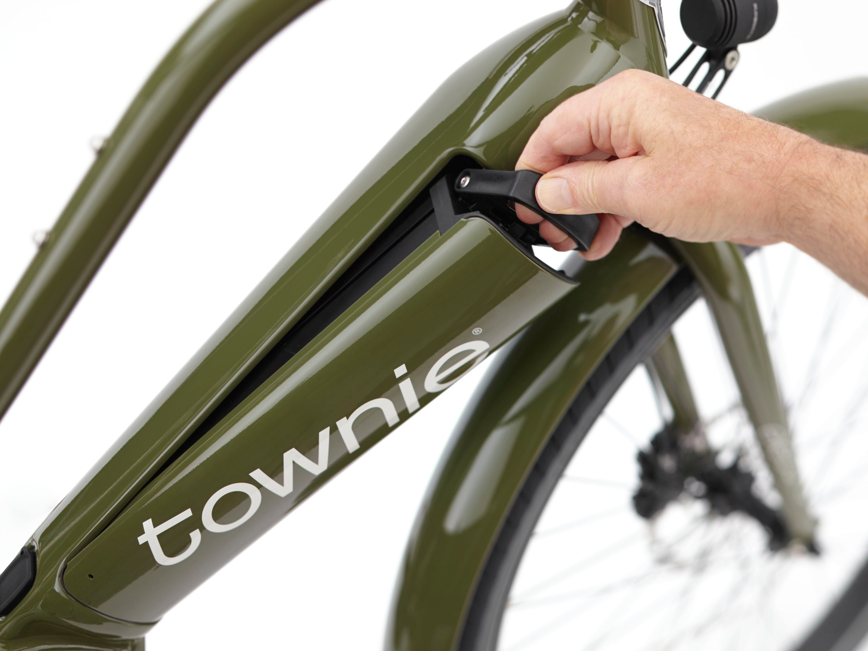 Townie Path Go! 10D EQ med lav på-/afstigning - Olive