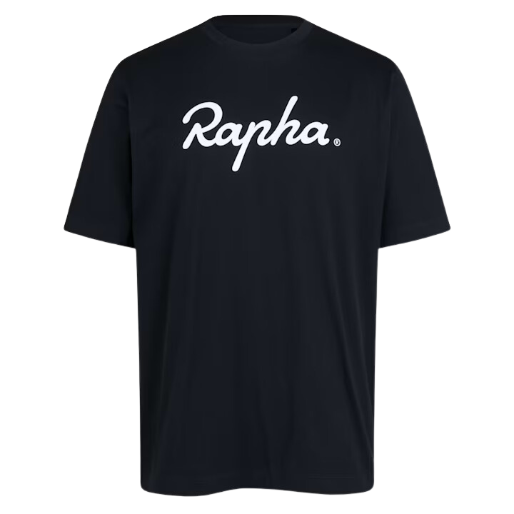 Rapha Mens Cotton T-shirt Big Logo Black