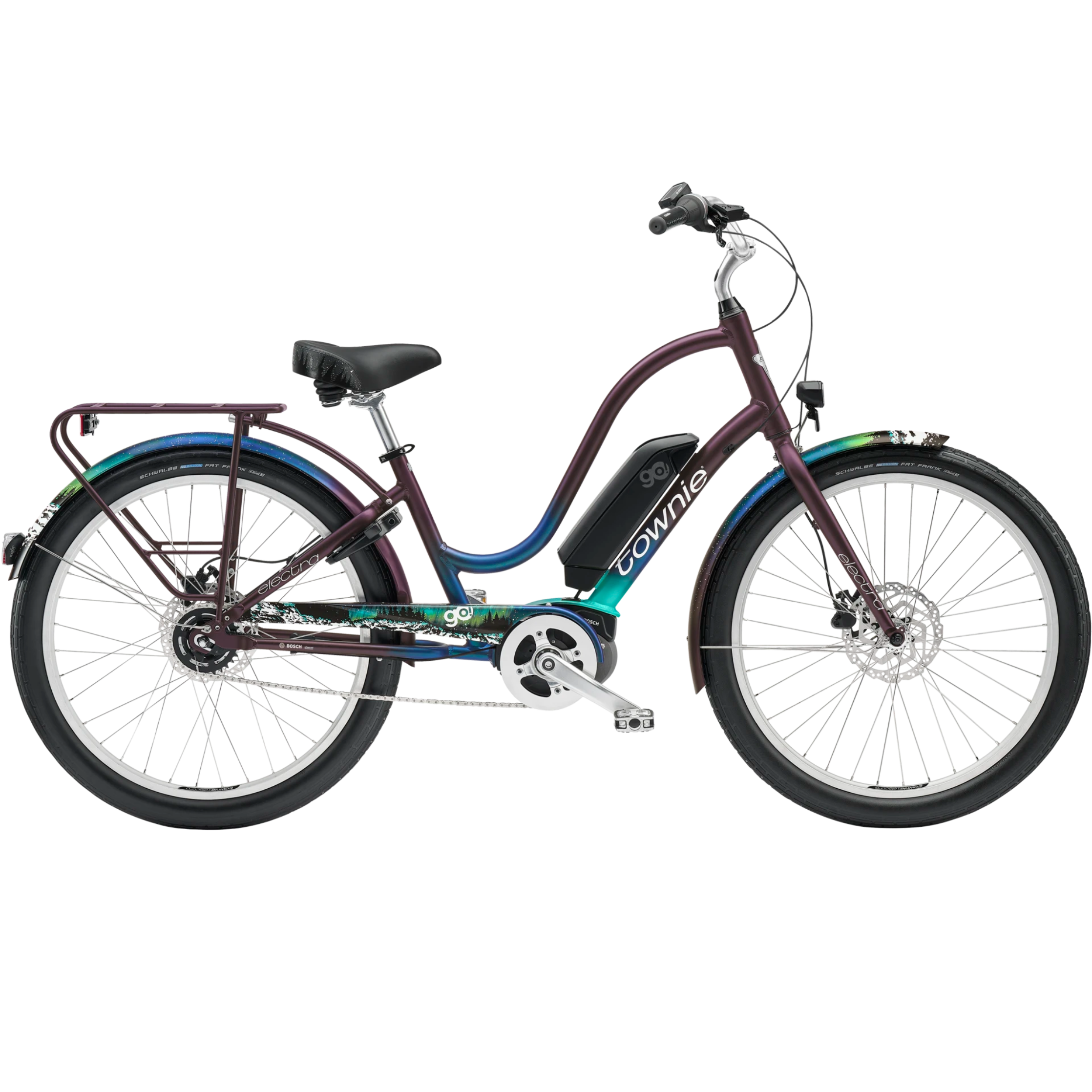 Townie Go! 5i EQ med lav på-/afstigning - Matte Violet Fade