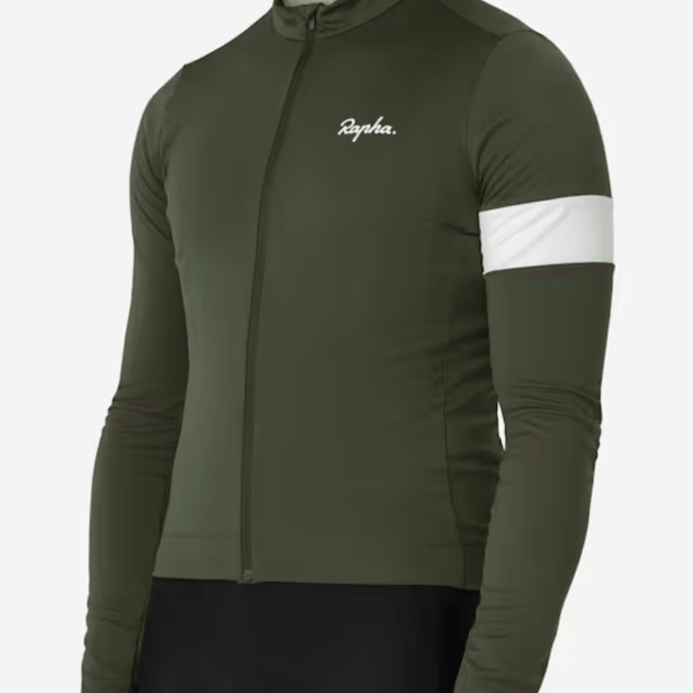 
                  
                    Rapha Men's Core thermal langærmet trøje i mørkegrøn
                  
                