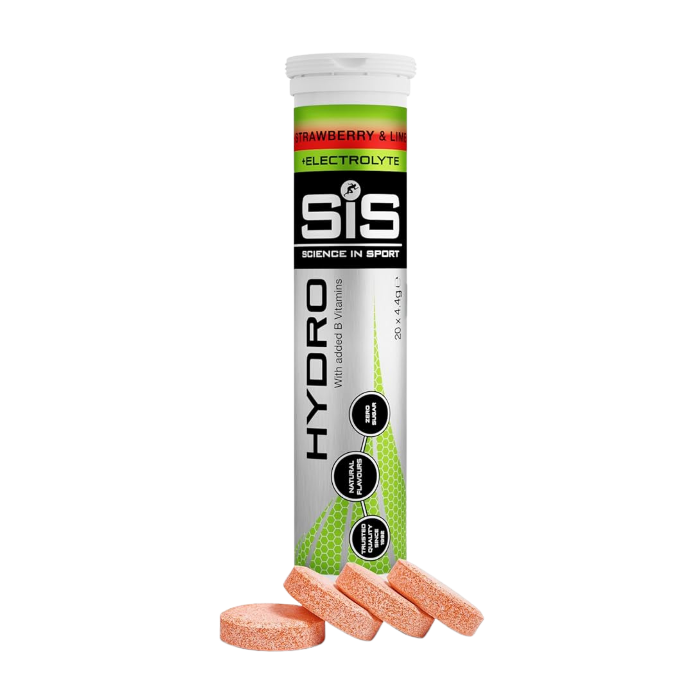 SIS Go Hydro tablets of 4 g - Jordbær og lime